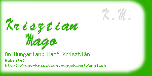 krisztian mago business card