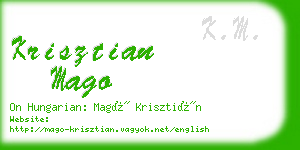 krisztian mago business card